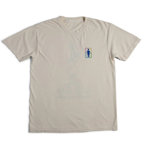 Girl X Hello Rainbow Stacked Tee - Cream front