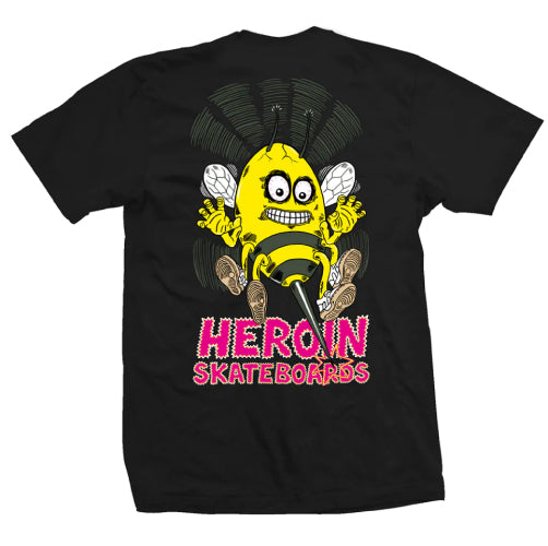 Heroin Skateboards Stingee Thingee Tee - Black