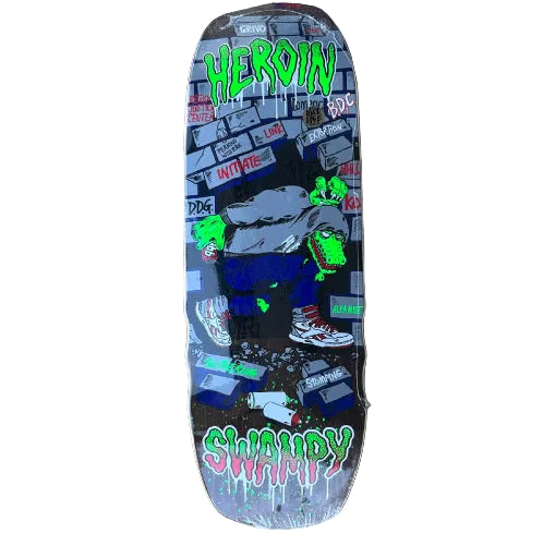 Heroin Swampy Stomp Skateboard Deck 10.5" brown veneer