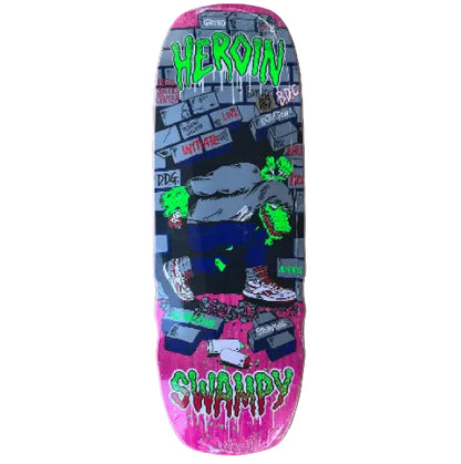 Heroin Swampy Stomp Skateboard Deck 10.5" pink veneer