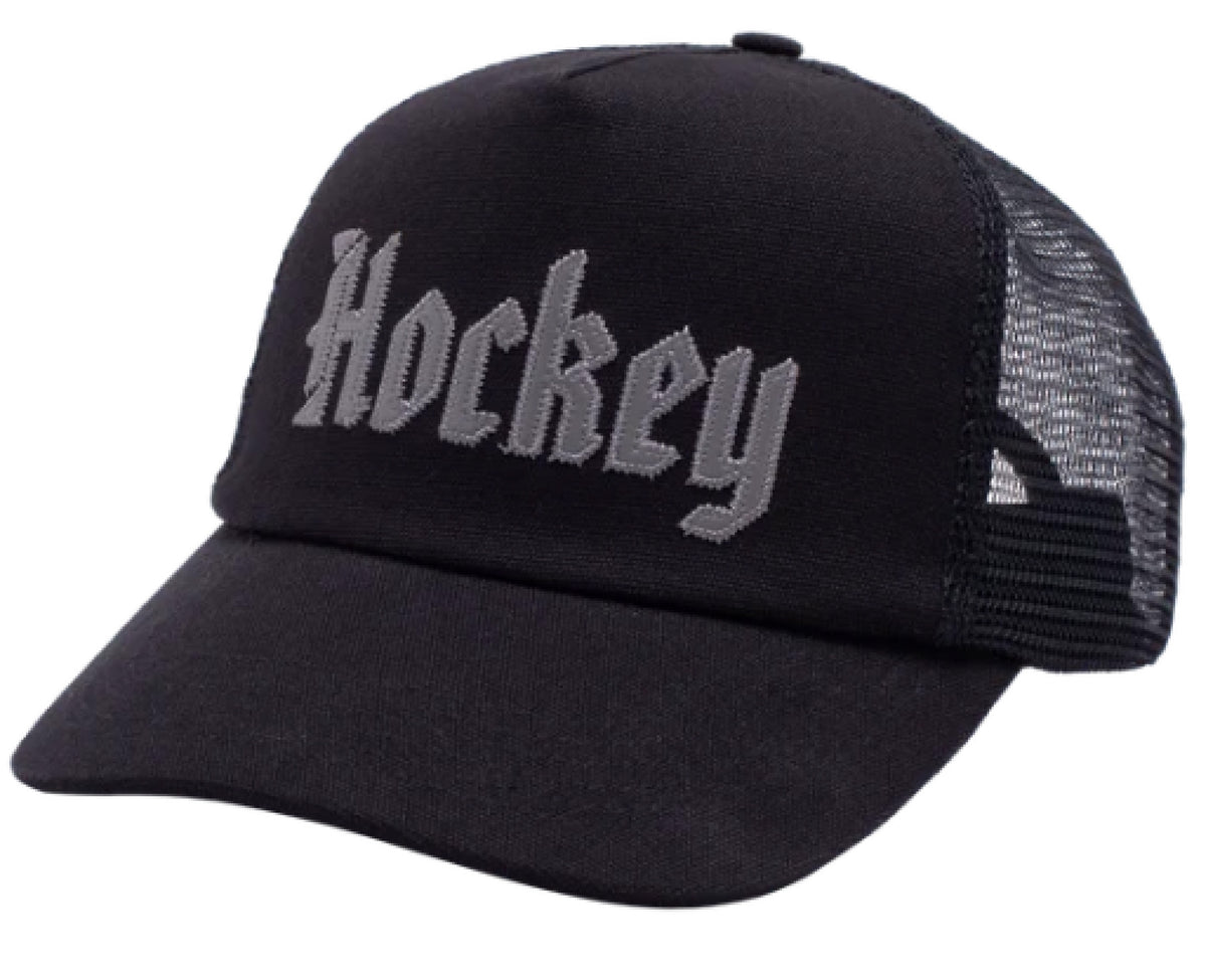 Hockey Stone Trucker Hat - Black profile