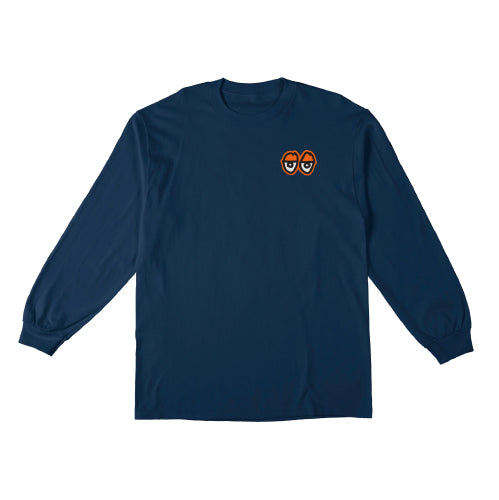 Krooked Strait Eyes Long Sleeve Tee - Navy