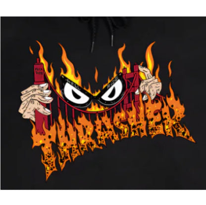 Thrasher X Neckface Sucka Free Hoodie - Black graphic