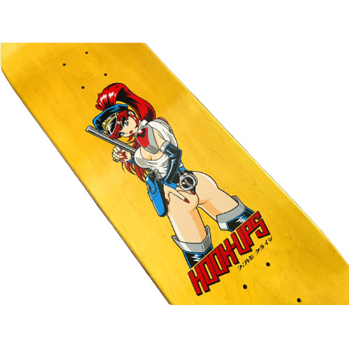 Hook-Ups Supercop Skateboard Deck 8.25" photo top close