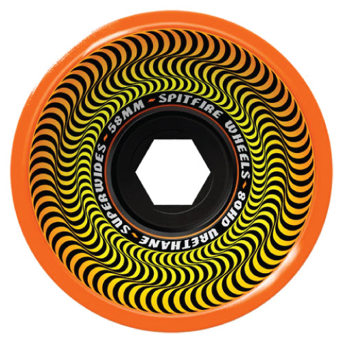 Spitfire Superwides Wheels Orange 58MM 80HD