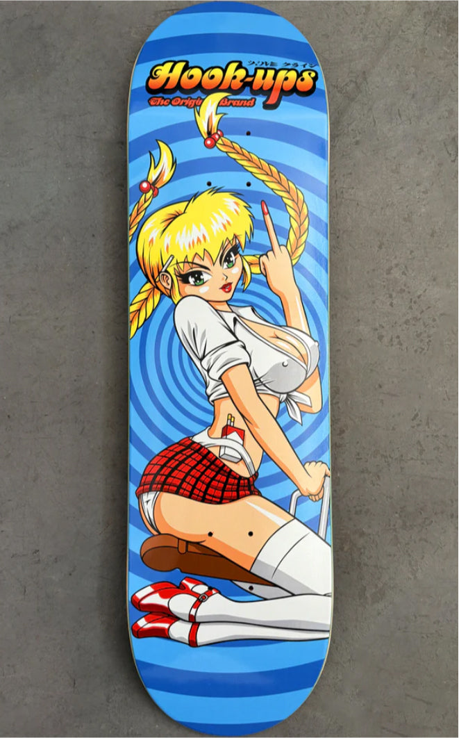 Hook-Ups Seesaw Suzi Skateboard Deck 8.5" graphic
