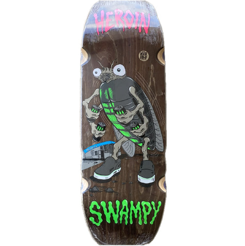 Heroin Swampy Bug Skateboard Deck 10.75" brown veneer