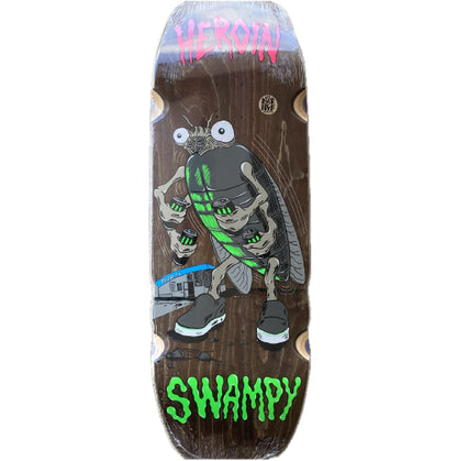 Heroin Swampy Bug Skateboard Deck 10.75" brown veneer