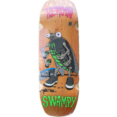 Heroin Swampy Bug Skateboard Deck 10.75" orange veneer