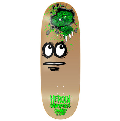 Heroin Swampy Egg Skateboard Deck 11" full bottom