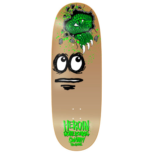 Heroin Swampy Egg Skateboard Deck 11" full bottom