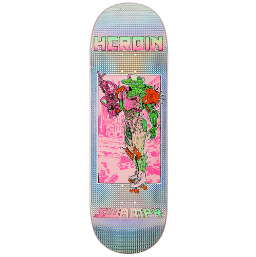 Heroin Swampy Hellscape Skateboard Deck Holographic 10.0"