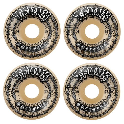 Spitfire F4 Radial Full T-Funk Raw Wheels 54MM 97D set