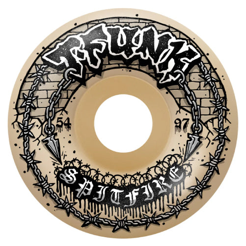 Spitfire F4 Radial Full T-Funk Raw Wheels 54MM 97D