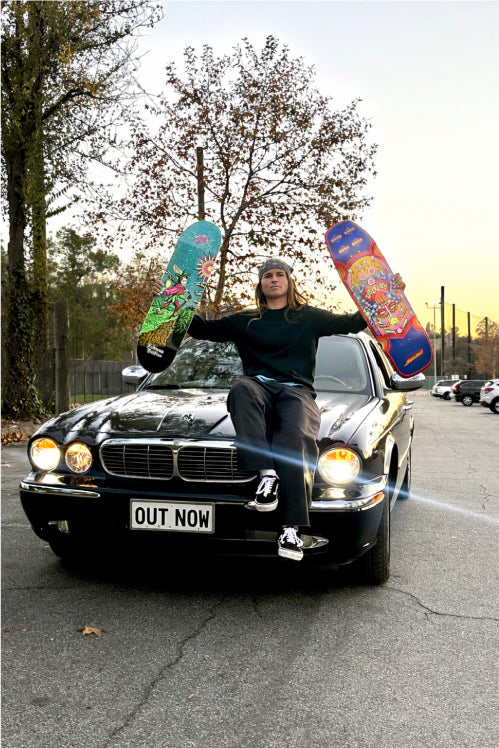 Santa Cruz FeelBase Delfino Tarot Skateboard Deck 8.25" photo