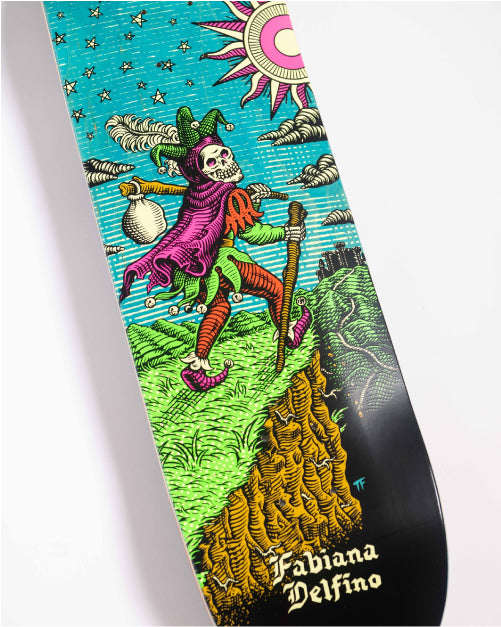 Santa Cruz FeelBase Delfino Tarot Skateboard Deck 8.25" graphic