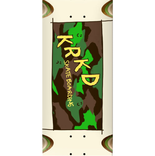Krooked Team Kamo Skateboard Deck 8.5" white graphic