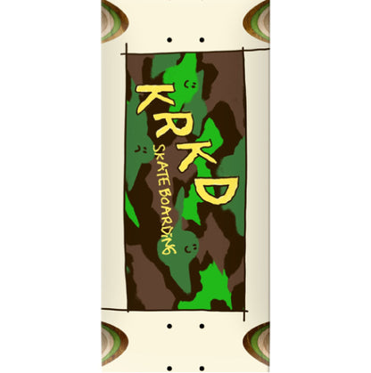 Krooked Team Kamo Skateboard Deck 8.5" white graphic