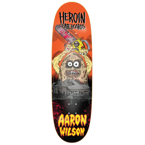 Heroin Aaron Wilson Teggxas Chain Egg Symmetrical Skateboard Deck 9.125"