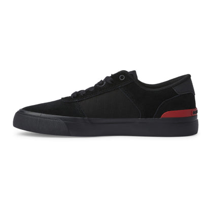 DC Teknic S Suede Skateboarding Shoe - Black/Black/Red