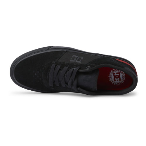 DC Teknic S Suede Skateboarding Shoe - Black/Black/Red
