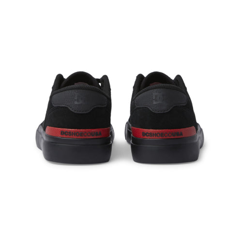 DC Teknic S Suede Skateboarding Shoe - Black/Black/Red