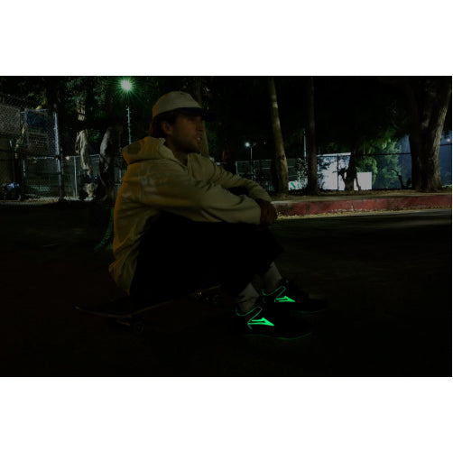 Lakai Telford Low Skateboarding Shoe - Black/Glow in the Dark