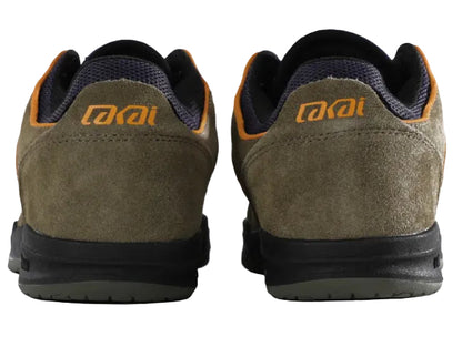 Lakai Telford Low Skate Shoe - Ivy Graystone Orange heel
