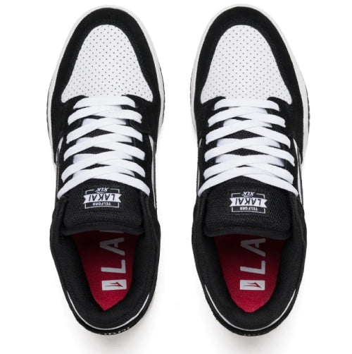 Lakai Telford Low Skateboarding Shoe - White/Black