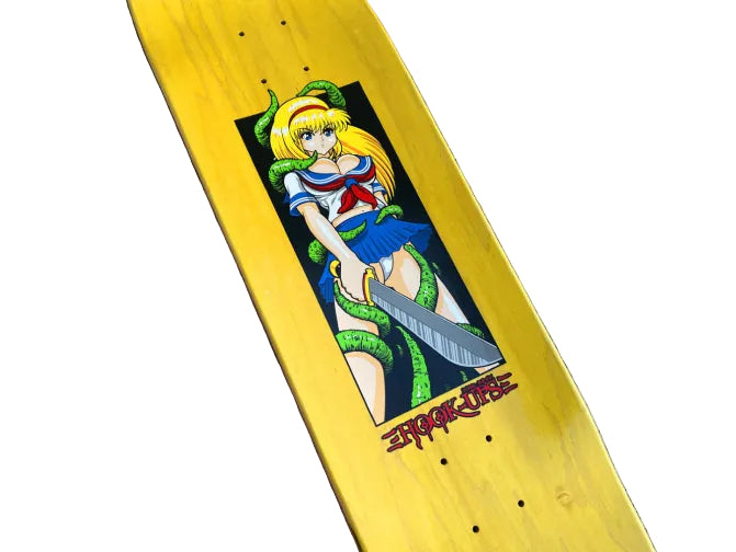 Hook-Ups Tentacle School Girl Skateboard Deck 8.5" top close