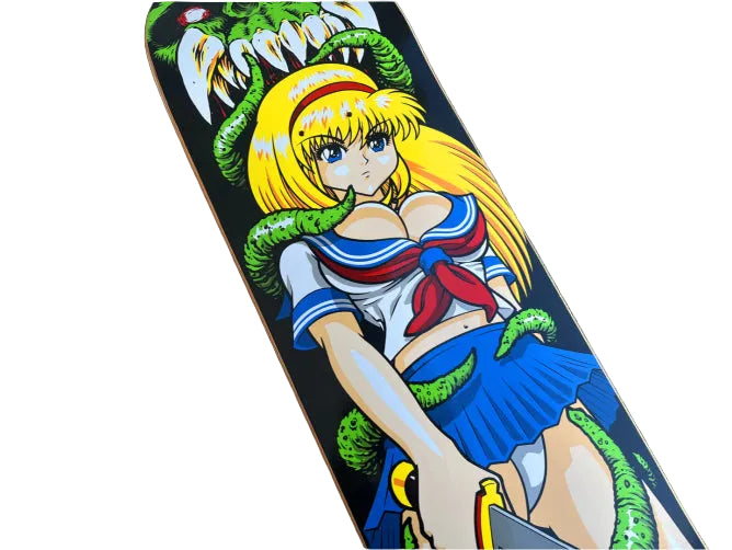 Hook-Ups Tentacle School Girl Skateboard Deck 8.5" graphic close