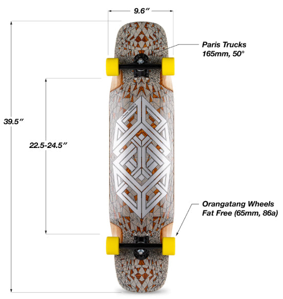 Loaded Tesseract II Chroma Longboard Complete 39.5" features