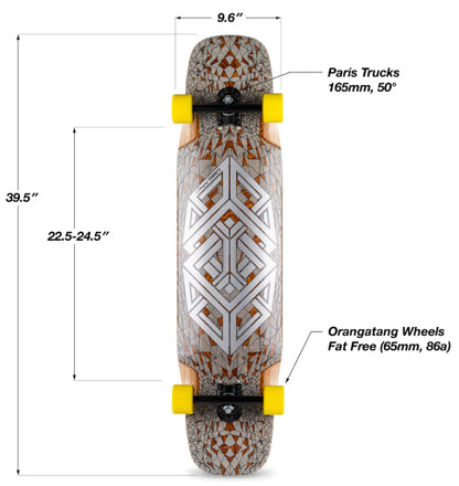 Loaded Tesseract II Chroma Longboard Complete 39.5" features