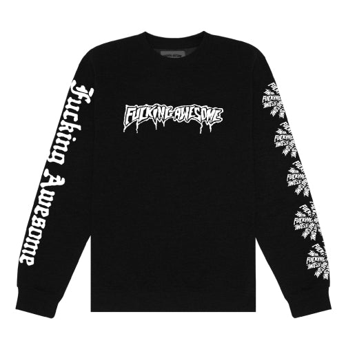Fucking Awesome Logo Test Print Crewneck Sweatshirt - Black