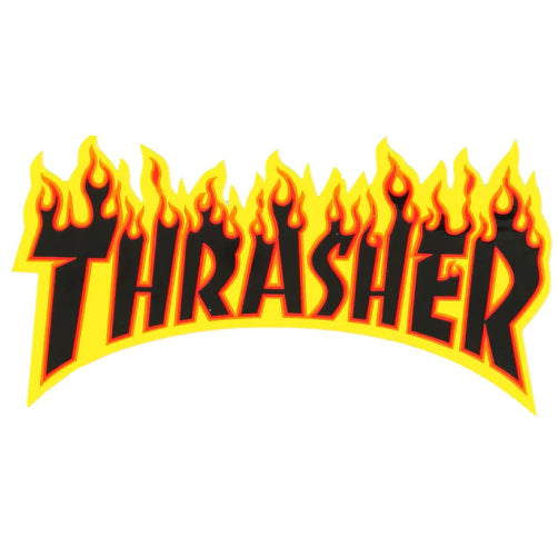Thrasher Flame Logo Sticker 10.25" - Assorted Colors