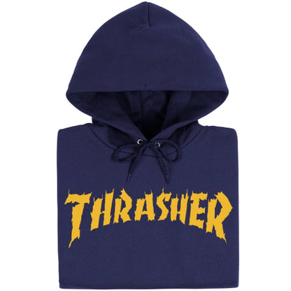 Thrasher Skateboards Neckface Burn It Down Hoodie - Navy