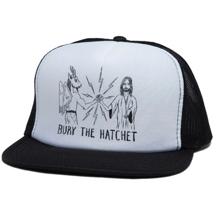 Thrasher X Toy Machine Bury the Hatchet Trucker Hat - Black/White