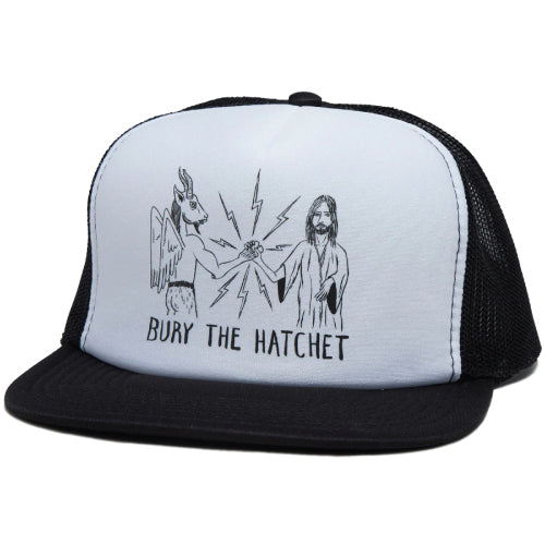Thrasher X Toy Machine Bury the Hatchet Trucker Hat - Black/White