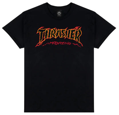 Thrasher Cracked by Exteenager Tee - Black full