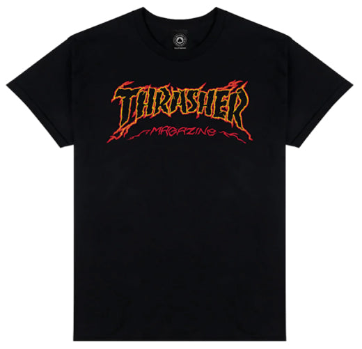 Thrasher Cracked by Exteenager Tee - Black full