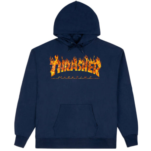Thrasher Inferno Hoodie - Navy Blue