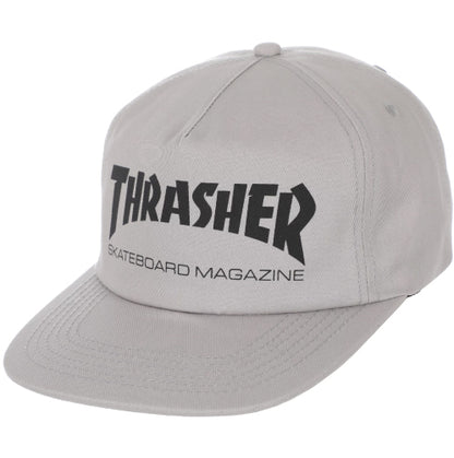 Thrasher Skate Mag Snapback Hat - Grey/Black profile