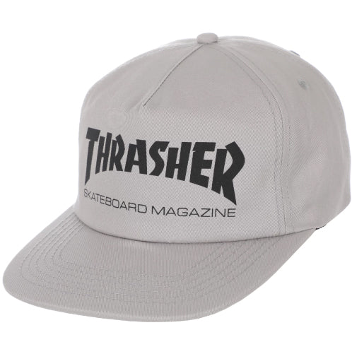 Thrasher Skate Mag Snapback Hat - Grey/Black profile