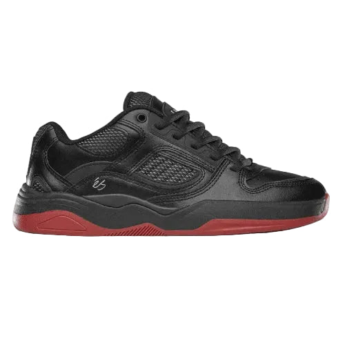 eS TJ Rogers Skate Shoe - Black/Red outside