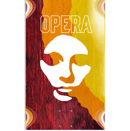 Opera Triple Torn Big Mask EX7 Skateboard Deck 11" graphic