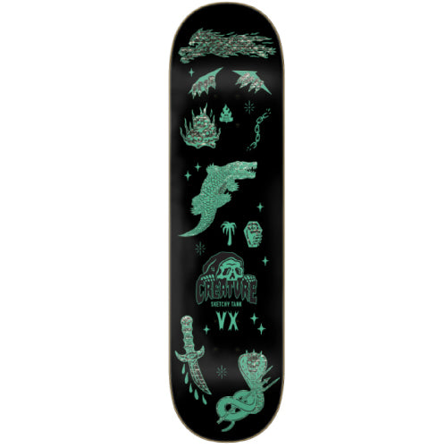 Creature X Sketchy Tank Jhanka Gonzalez Trippy Tanks VX Skateboard Deck 8.25"