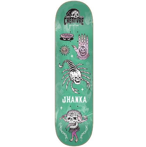 Creature X Sketchy Tank Jhanka Gonzalez Trippy Tanks VX Skateboard Deck 8.25"