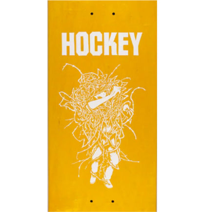 Hockey Todd Tumbleweed Skateboard Deck yellow veneer close