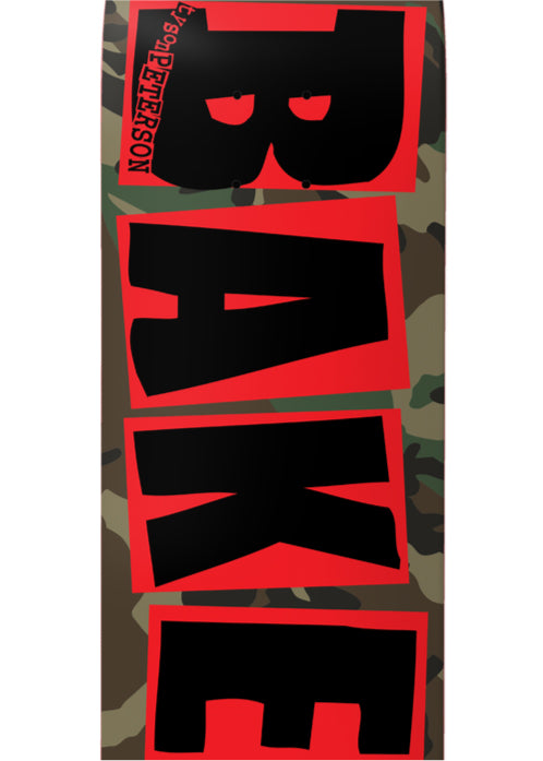 Baker Peterson Brand Logo Camo Skateboard Deck 8.25" graphic