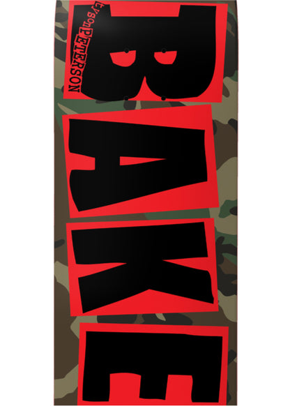 Baker Peterson Brand Logo Camo Skateboard Deck 8.25" graphic
